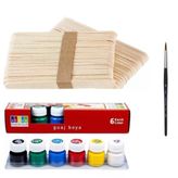 Geniş Dil Çubuğu Boyama Seti Guaj Boyalı 6X20 Ml