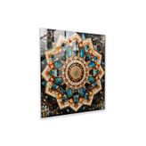 Geometrik Mozaik Temperli Cam Tablo - Modern Duvar Süsü