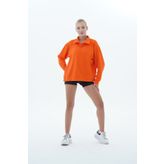 George Phoenix Daily Core - Turuncu Oversize Yarım Fermuarlı Sweatshirt