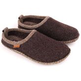 Gezer 14771 Sessiz Kaydırmaz Taban Keçe Unisex Ev ve Misafir Terliği - Kahve