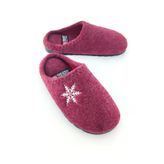 GEZER KADIN KIŞLIK KEÇE BORDO RENK KAR TANESİ DESENLİ MİSAFİR, EV VE ÇEYİZ TERLİĞİ