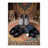 GEZER Kapalı Burun Kaydırmaz Taban 3'lü Set Ev Terliği (Siyah-Lacivert-Gri / Desen Değişkendir)