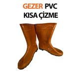 Gezer Krep Kısa Çizme Siyah Tabanlı 45 Numara