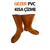 Gezer Krep Kısa Çizme Siyah Tabanlı