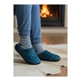 GEZER Turkuaz Sarı Yıldız Simli Ev Çeyiz Misafir Terliği Şık Comfort Taban New Collection