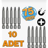 Gfb PZ1X75 mm Bits Vidalama Matkap Ucu (10 Adet)
