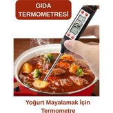 Gıda Termometresi Yoğurt Mayalamak Için Termometre (Süt,yoğurt,gıda,yemek Sıcaklık Ölçer)
