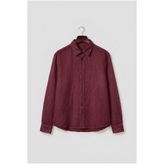 GIESTO REGULAR FIT BORDO KETEN GÖMLEK
