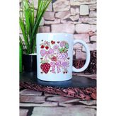 giftkonsept Çilek Ve Kurdele No:1 Baskılı Hediyelik Kupa Bardak, T-M2319