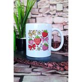 giftkonsept Çilek Ve Kurdele No:2 Baskılı Hediyelik Kupa Bardak, T-M2320