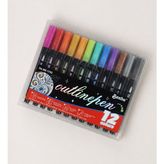 Giftmoda 12 Renk Gümüş Yaldızlı Marker Set