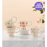 Giftmoda Kır Çiçeği Temalı Seramik Kupa - 300 ml