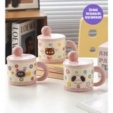 Giftmoda Sevimli Pati Temalı Seramik Kupa - 1 Adet