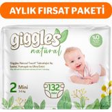Giggles Natural No:2 Mini 132 Adet Bebek Bezi