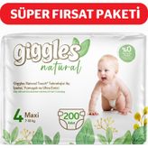 Giggles Natural No:4 Maxi 200 Adet Bebek Bezi