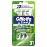 Gillette Blue3 Sensitive Kullan At Tıraş Bıçağı 3'lü 1 Paket