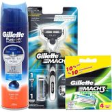 Gillette *gillette Mach 2 Up+Sensitive 4'lü YEDEK+200 ml Proglide Gel