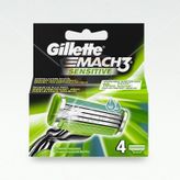 Gillette Mach3 Turbo Sensitive 4ct (2 Paket)