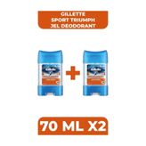 Gillette Sport Triumph Jel Deodorant, 70 ml x2, Set