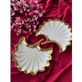 Ginkgo Yaprak Sunum Tabak 2'Lİ 23 * 25cm