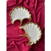 Ginkgo Yaprak Sunum Tabak 2'Lİ