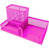 Gıpta 3`lü Metal File Pembe Masa Kalemlik Seti