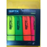 Gıpta Neon Fosforlu Kalem 4 Lü Set