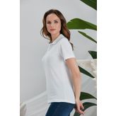 GİRGİNHOME Kadın Beyaz Polo Yaka Tişört