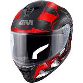 Givi 50.x Wıld Mat Siyah-Kırmızı Kapalı Motosiklet Kaskı