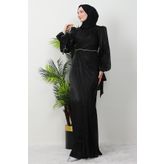 giz astore İdil Tesettür Abiye Siyah