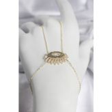 Gizmurstore Pirinç Gold Renk Zirkon Taşlı Göz Model Kadın Şahmeran 5886 - MZUIRG4065-6934