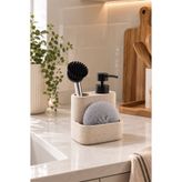 GLAMZE Polyresin Krem Sabunluk Fırça Hediyeli