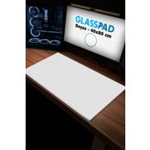 GlassPad Cam Mouse Pad - Beyaz - Premium Temperli Cam - 80x40 Cm [l]