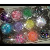 Glitter Yüz Saç ve Vücut Simi 12LI Set