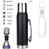 Globox Çelik Termos 1000 ml - Siyah