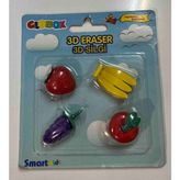 Globox Meyveli 3D Silgi Seti 3 set