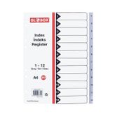 Globox Pp Seperatör (Ayraç) 1-12 Rakam