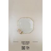Glore Dolmabahçe Lotus Krem 6'lı Altın Yaldızlı Pasta Tabağı