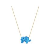 Glorria DU0087 Altın Opal Fil Kadın Kolye