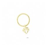 Glorria Elmas Halka 14 Ayar Altın Piercing