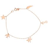 Glorria Rose Altın Şans Bileklik