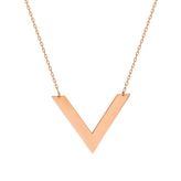 Glorria SV0046 Rose Altın V Kolye