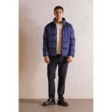 gmg firenze Dik Yaka Çift Taraflı Basic Erkek Mont - Lacivert - 2XL