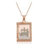 GMS Rose Allah Yazılı Kadın Gümüş Kolye