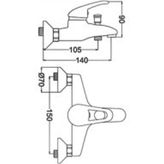 GMS RS220 Rise Mix Banyo Duş Bataryası