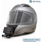 Go.3Dify GO3DIFY Aksiyon Kamerası Çene Bağlantı Aparatı Chin Mount Ls2 Rapid 2 (FF353 2. Nesil) Kask Uyumlu Gopro Djı Osmo INSTA360 Uyumlu 3m Bantlı 1 Adet