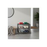 GO DEKOR YENİ 2 Gözlü Metal Tel Dekoratif Ayakkabılık/Terliklik 50x43