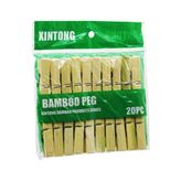 Go İthalat 20PCS AHŞAP BAMBU MANDAL (5680)
