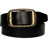 GoDeri Deri Gold Tokalı Kadın Kemeri 4 cm - 110 cm - Siyah