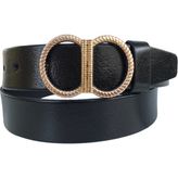 Goderi Deri Gold Tokalı Kadın Kemeri 4 cm - 115 cm - Siyah